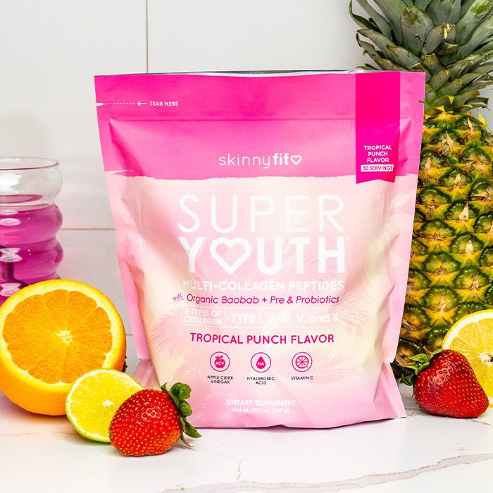 Skinnyfit - Super Youth Multi - Collagen Peptides + Organic Baobab and Probiotics - Tropical Punch Flavor - Ryan Rocks Outdoor Adventures Inc