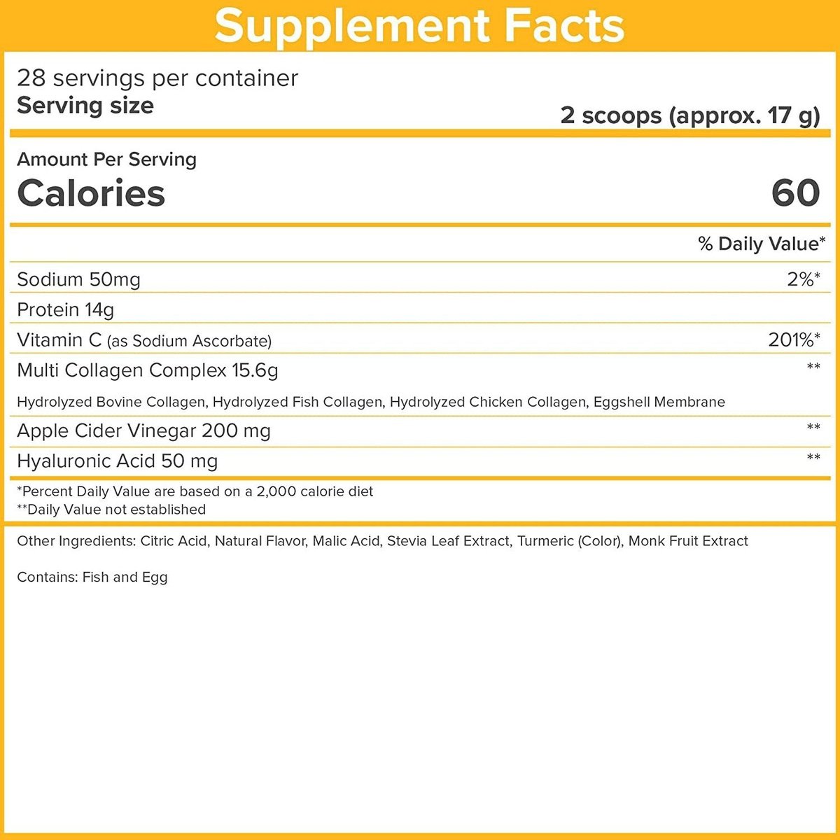 SkinnyFit Super Youth Multi-Collagen Peptides Orange Pineapple NEW Skinny Fit