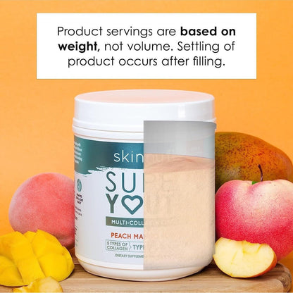 SkinnyFit Super Youth Multi-Collagen Peptides Peach Mango Flavor NEW Skinny Fit