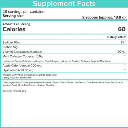 SkinnyFit Super Youth Plus Multi-Collagen Peptides Chocolate Flavor Collagen NEW Skinny Fit